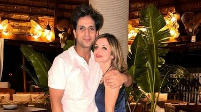 Sussanne Khan with Arslan Goni. Sussanne Khan with Arslan Goni.