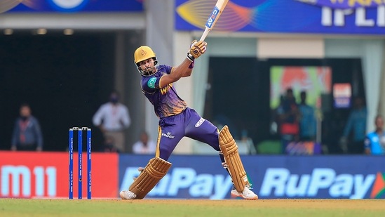 Shreyas Iyer captain of the Kolkata Knight Riders plays a shot (PTI) Shreyas Iyer captain of the Kolkata Knight Riders plays a shot (PTI)