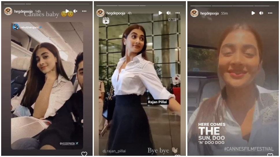 Pooja Hegde re-posted videos.