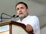 Congress leader Rahul Gandhi addressing a public meeting.(ANI file) Congress leader Rahul Gandhi addressing a public meeting.(ANI file)