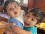 Taimur and Jehangir during their playtime together. Taimur and Jehangir during their playtime together.