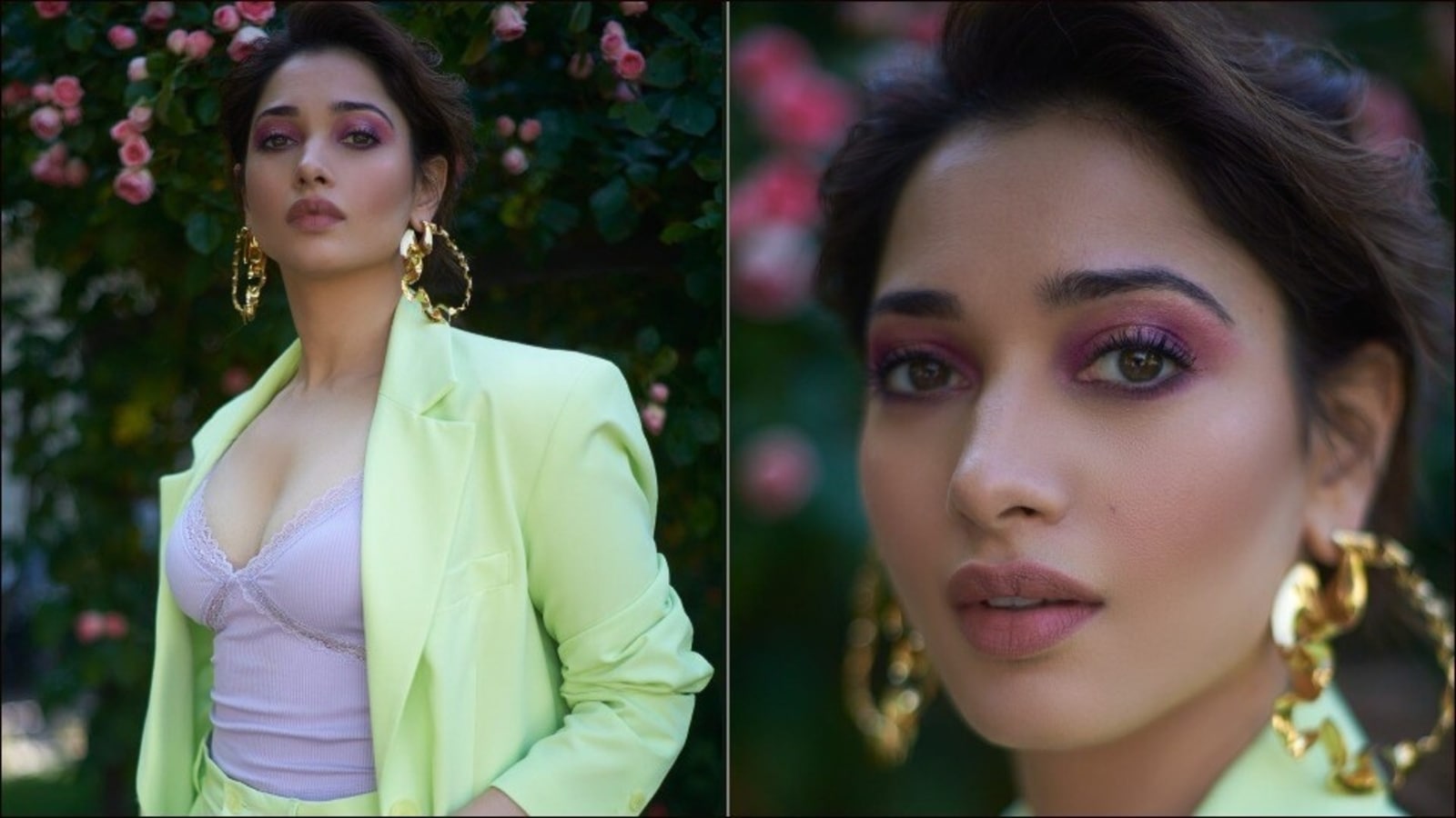 Cannes 2022: Tamannaah Bhatia makes jaws drop in ₹6k sizzling lime green pantsuit, strappy hot bodysuit