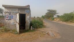 a pump has been set up in a room-like structure on the roadside and connected to Bahadur Singh drain with a plastic pipe. The drain passes through the outskirts of Longowal town and before mixing with the Ghaggar. (HT Photo)