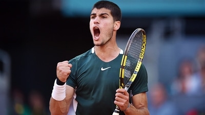 Carlos Alcaraz during the Madrid Open. (Getty) Carlos Alcaraz during the Madrid Open. (Getty)