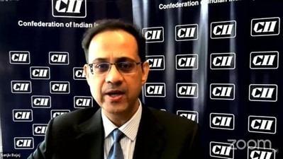 CII President Sanjiv Bajaj. (Twitter / @CII4WR) CII President Sanjiv Bajaj. (Twitter / @CII4WR)
