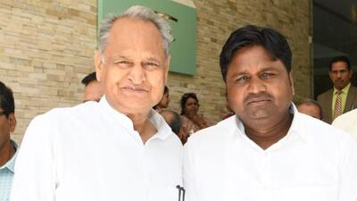 Dungarpur MLA Ganesh Ghogra sent his letter to resign from the Rajasthan assembly to chief minister Ashok Gehlot, not the assembly speaker (Twitter/Rahullranawat)