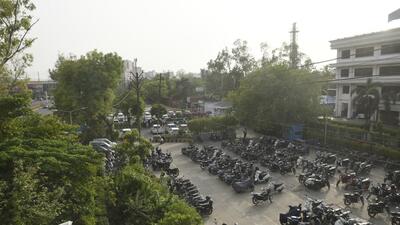 Ghaziabad, India - April 18, 2022: A view of the encroachment built over the drain at Sahibabad Link Road in Ghaziabad, India, on Wednesday, April 18 2022. (Photo by Sakib Ali /Hindustan Times) Ghaziabad, India - April 18, 2022: A view of the encroachment built over the drain at Sahibabad Link Road in Ghaziabad, India, on Wednesday, April 18 2022. (Photo by Sakib Ali /Hindustan Times)