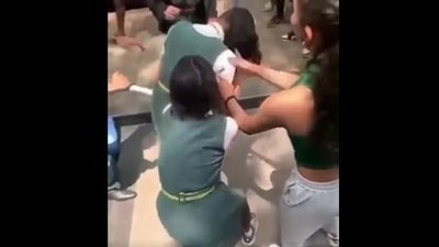 The video of students punching each other, pulling each other's hair has now gone viral on social media.&nbsp;