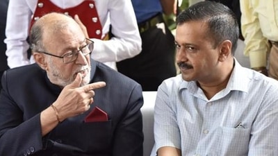 File photo of Lieutenant Governor of Delhi Anil Baijal with chief minister Arvind Kejriwal. (Sonu Mehta/HT File Photo)