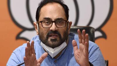 Minister of state for electronics and IT Rajeev Chandrasekhar (PTI) Minister of state for electronics and IT Rajeev Chandrasekhar (PTI)