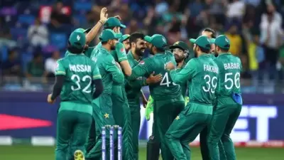 Pakistan players in action. (Twitter/TheRealPCB)