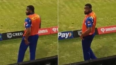 Kieron Pollard did not disappoint his fan. (Twitter) Kieron Pollard did not disappoint his fan. (Twitter)