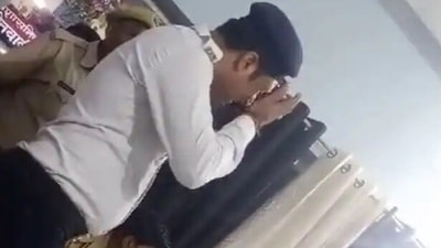 . A video of the constable crying has gone viral on social media.
