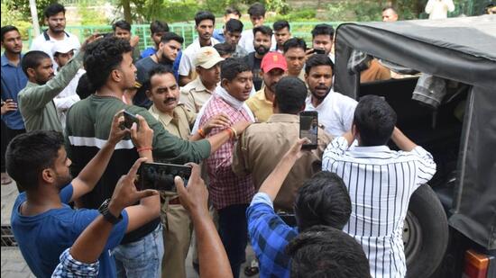 The alleged attack took place on the Lucknow University campus. (HT PHOTO)
