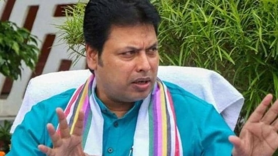 Biplab Kumar Deb resigned as the chief minister of Tripura on May 14 in a surprising turn of events, with the northeastern state set to vote in 2023.(HT file photo) Biplab Kumar Deb resigned as the chief minister of Tripura on May 14 in a surprising turn of events, with the northeastern state set to vote in 2023.(HT file photo)