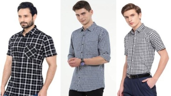 Check shirts add colour to men's wardrobe. Check shirts add colour to men's wardrobe.