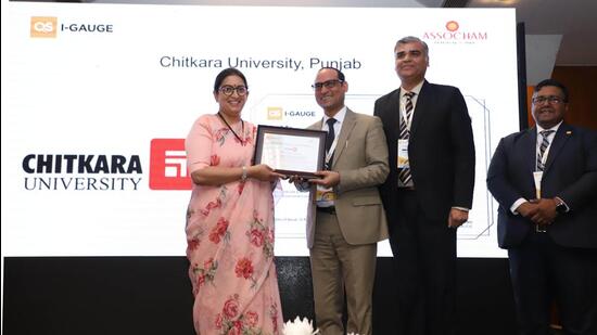 Chitkara University was named an ‘Institution of Happiness’. (HT Photo)
