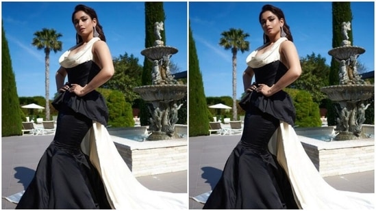 “Cannes 2022,” Tamannaah captioned her pictures as she posed like a diva for the outdoor photoshoot.(Instagram/@tamannaahspeaks)