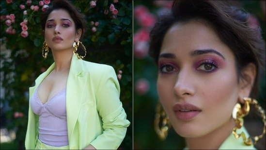 Stunning Beauty Tamannaah Bhatia In A Pushup Boobs Dress Photos 02