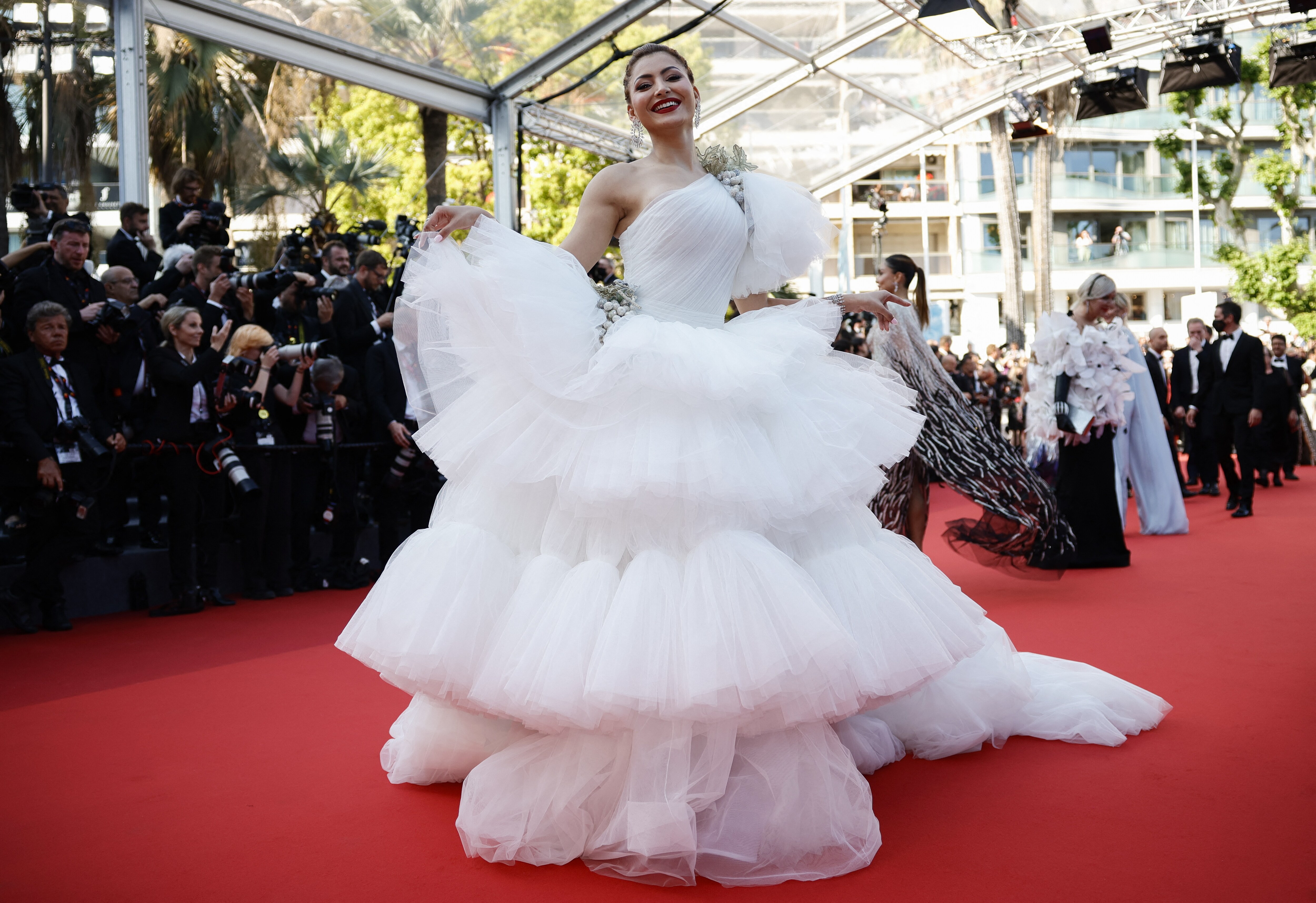 Urvashi Rautela at the 75th Cannes Film Festival for the opening ceremony and screening of the film Coupez (Final Cut). (Reuters) (REUTERS)