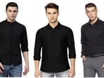 Black shirt is a wardrobe staple for men.