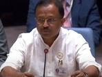 Union minister V Muraleedharan at an open meeting in the UNSC on Thursday. (ANI Twitter) Union minister V Muraleedharan at an open meeting in the UNSC on Thursday. (ANI Twitter)