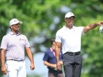 Anirban Lahiri (L) with Tiger Woods.(Twitter/Anirbangolf) Anirban Lahiri (L) with Tiger Woods.(Twitter/Anirbangolf)
