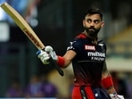 Virat Kohli hit his second fifty of the season. Virat Kohli hit his second fifty of the season. 