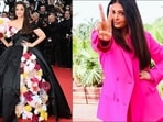 Cannes 2022: Aishwarya Rai slays dramatic looks from Dolce & Gabbana black gown with 3D flowers to <span class='webrupee'>₹</span>4 lakh hot pink Valentino suit (Twitter@ashveersingh06/Instagram@aishwaryaraibachchan_arb)