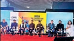 (From left to right) Philippe Avril, Apurva Chandra, Shekhar Kapoor, Anurag Thakur, Prasoon Joshi, Scott Roxborough, R Madhavan, Vani Tripathi Tikoo (From left to right) Philippe Avril, Apurva Chandra, Shekhar Kapoor, Anurag Thakur, Prasoon Joshi, Scott Roxborough, R Madhavan, Vani Tripathi Tikoo