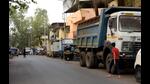 Unauthorised parking, especially of commercial vehicles, is rampant across Navi Mumbai, adding to residents’ problems, like this one at a residential area at Nerul Sector 1. (BACHCHAN KUMAR/HT PHOTO) Unauthorised parking, especially of commercial vehicles, is rampant across Navi Mumbai, adding to residents’ problems, like this one at a residential area at Nerul Sector 1. (BACHCHAN KUMAR/HT PHOTO)