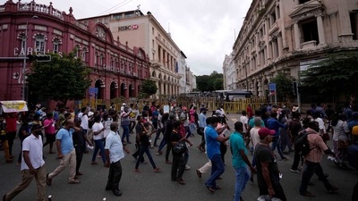 A protest march in Colombo, Sri Lanka. (AP) A protest march in Colombo, Sri Lanka. (AP)