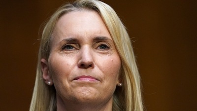 Bridget Brink, nominated to be U.S. ambassador to Ukraine, testifies at her Senate Foreign Relations Committee confirmation hearing at the U.S. Capitol in Washington, U.S., May 10, 2022. REUTERS/Kevin Lamarque