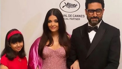 Aishwarya Rai with Abhishek Bachchan and Aaradhya at the L'Oreal party. Aishwarya Rai with Abhishek Bachchan and Aaradhya at the L'Oreal party.