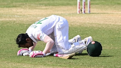 Mushfiqur Rahim after scoring a century