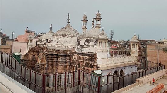 A view of Kashi Vishwanath Temple Dham and Gyanvapi Masjid complex, in Varanasi. The mosque is located close to the iconic Kashi Vishwanath temple and the Varanasi court is hearing a plea to allow daily prayers before the idols on its outer walls. (PTI File Photo)