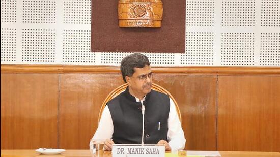 Newly-elected Tripura chief minister Dr Manik Saha has kept key portfolios such as home, PWD, health and family welfare, IT, general administration and election with him. (PTI)