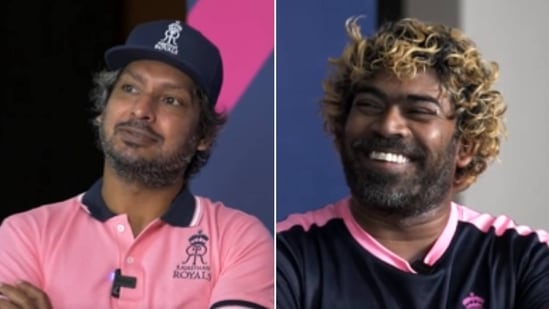 Kumar Sangakkara and Lasith Malinga(Twitter/rajasthanroyals)