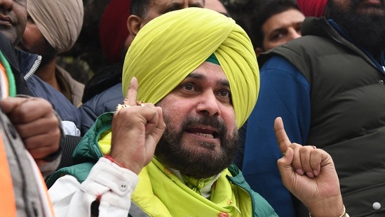 Punjab Congress leader Navjot Singh Sidhu was sentenced to one year in jail, nearly 35 years after he was accused of killing a man in a fit of rage. (Photo by NARINDER NANU/AFP)