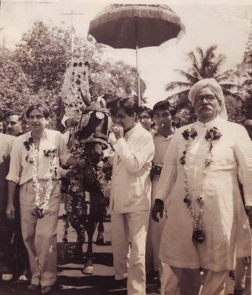Dilip Kumar, Raj Kapoor, Randhir Kapoor at Prem Nath's wedding.
