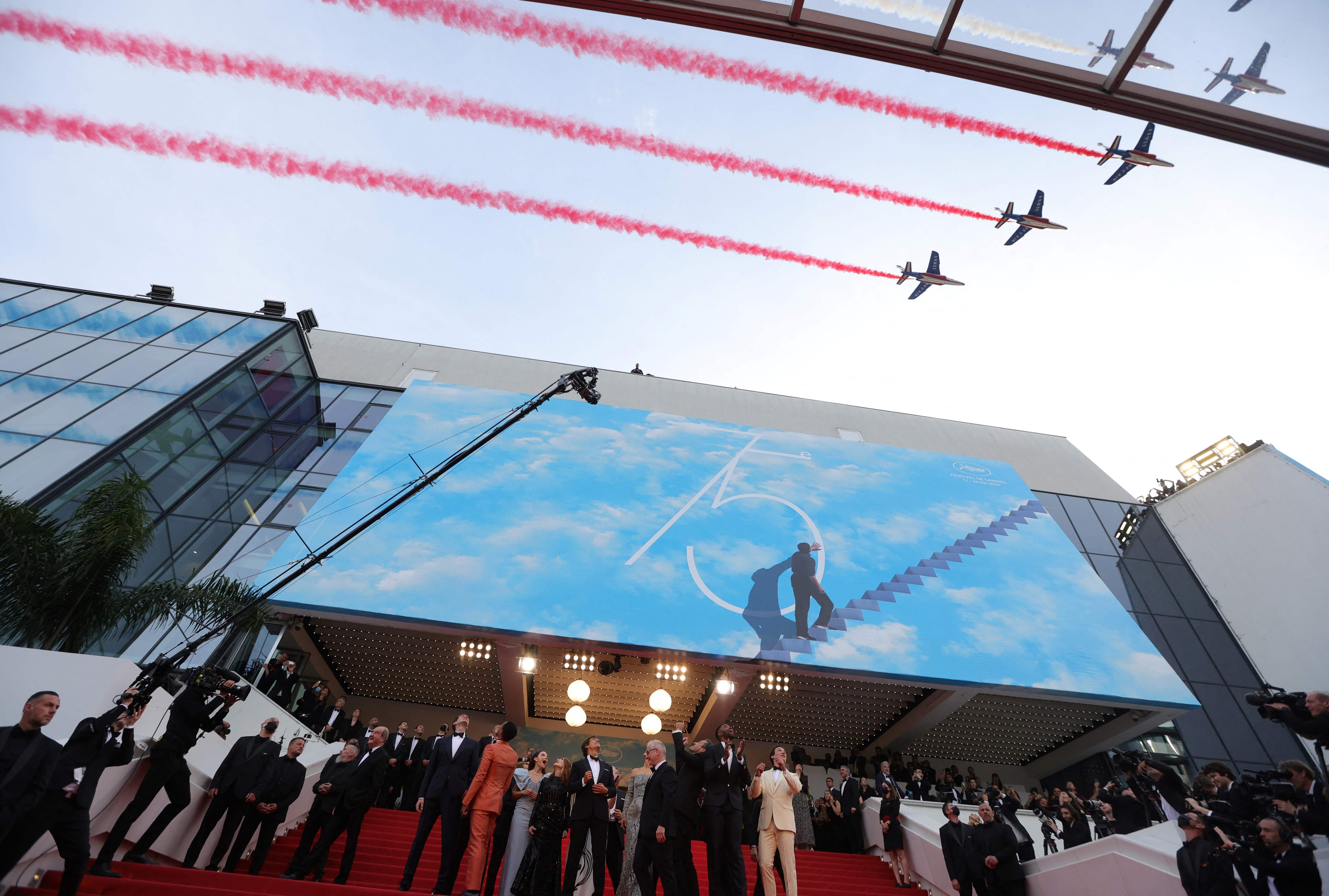 Tom Cruise and Jennifer Connelly arrive in style at the Top Gun: Maverick  screening in Cannes