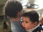 Inaaya Naumi Kemmu and Jeh Ali Khan sharing a hug. Inaaya Naumi Kemmu and Jeh Ali Khan sharing a hug.