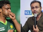 Shoaib Akhtar and Virender Sehwag
