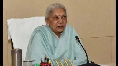 Governor Anandiben Patel also launched the vaccination campaign of 150 adolescent girls in Varanasi. (HT FIle Photo)