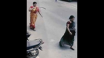 A CCTV grab of the women who had committed the theft at the house on Rani Jhansi Road, Civil Lines, Ludhiana. (HT Photo)