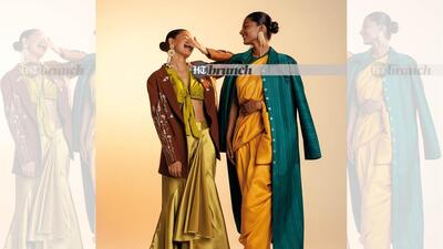 Colour-blocking simply means combining two or more blocks of colour in your ensemble; Styling by Tanya Aggarwal; Art direction: Amit Malik; Make-up and hair: Shaan; Models: Aishwarya Bali (TSS Talents) and Ritika Ray; On Aishwarya (left): Blazer by Shahin Mannan; Crop top and saree by 431_88; Earrings by Amama; On Ritika: Blazer by November Noon; Saree by 431_88; Earrings by Amama (Vidushi Gupta) Colour-blocking simply means combining two or more blocks of colour in your ensemble; Styling by Tanya Aggarwal; Art direction: Amit Malik; Make-up and hair: Shaan; Models: Aishwarya Bali (TSS Talents) and Ritika Ray; On Aishwarya (left): Blazer by Shahin Mannan; Crop top and saree by 431_88; Earrings by Amama; On Ritika: Blazer by November Noon; Saree by 431_88; Earrings by Amama (Vidushi Gupta)