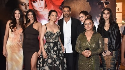 Arjun Rampal and Kangana Ranaut at the Dhaakad screening in Mumbai. Arjun Rampal and Kangana Ranaut at the Dhaakad screening in Mumbai.