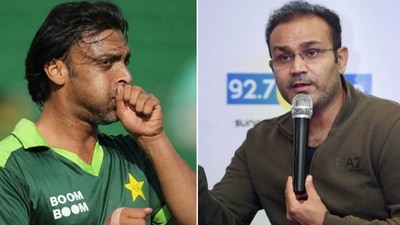Shoaib Akhtar and Virender Sehwag