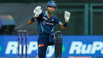 Hardik Pandya of Gujarat Titans (PTI) Hardik Pandya of Gujarat Titans (PTI)