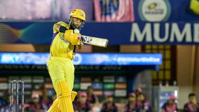 Mumbai: Moeen Ali of the Chennai Super Kings during T20 cricket match 68 of the Indian Premier League 2022 (IPL season 15), between Rajasthan Royals and Chennai Super Kings, at the Brabourne Stadium (CCI) in Mumbai, Friday, May 20, 2022. (Sportzpics for IPL/PTI Photo)(PTI05_20_2022_000222A) (PTI) Mumbai: Moeen Ali of the Chennai Super Kings during T20 cricket match 68 of the Indian Premier League 2022 (IPL season 15), between Rajasthan Royals and Chennai Super Kings, at the Brabourne Stadium (CCI) in Mumbai, Friday, May 20, 2022. (Sportzpics for IPL/PTI Photo)(PTI05_20_2022_000222A) (PTI)